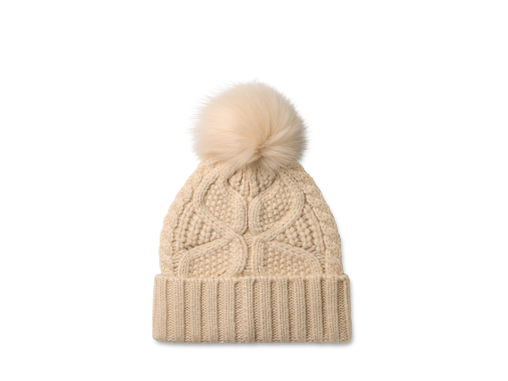 UGG FOWNES Cable Beanie With Pom ženska kapa
